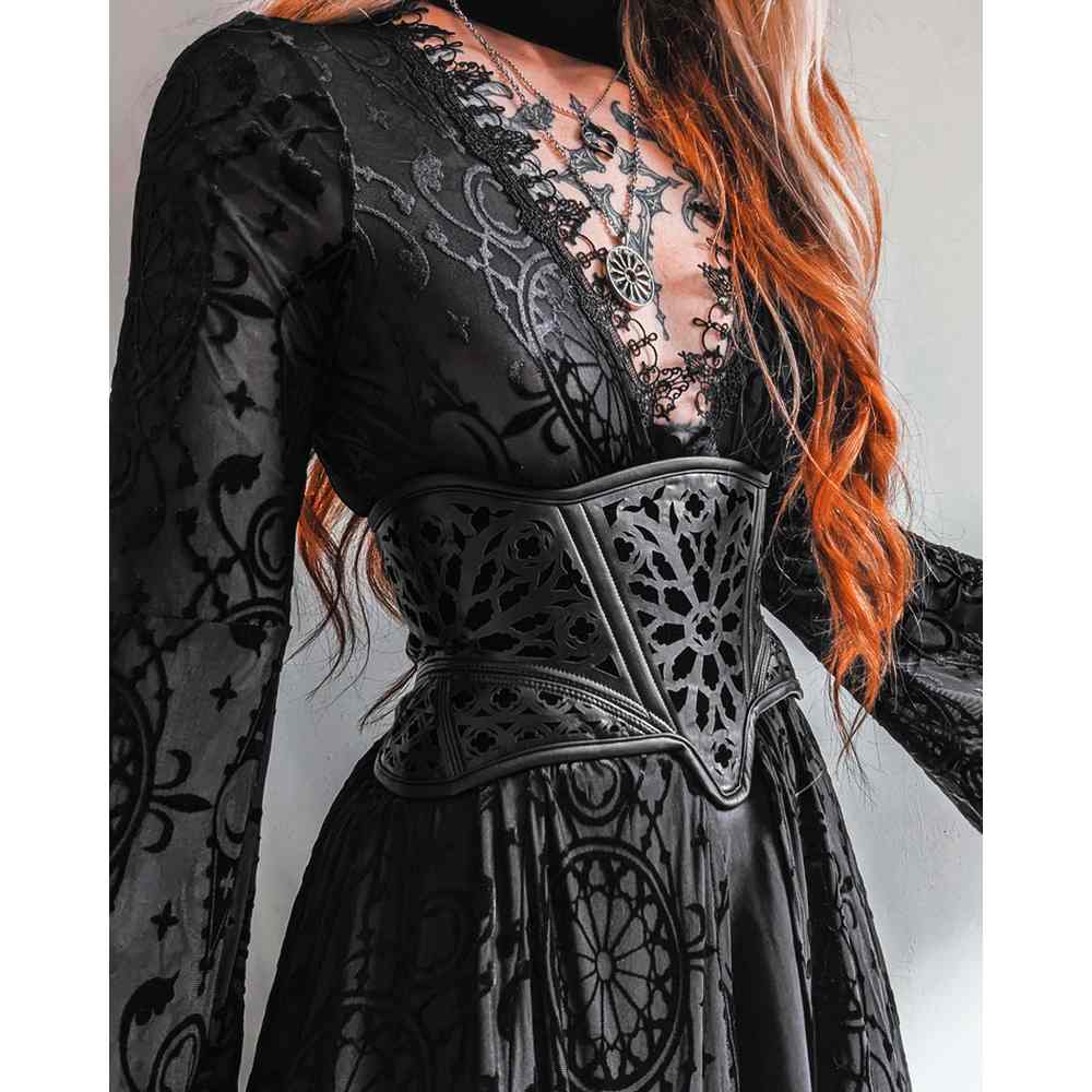 Restyle - Rosarium corset belt Taillengürtel - Schwarz